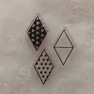 Geometric Design Home Stamps - Black and White